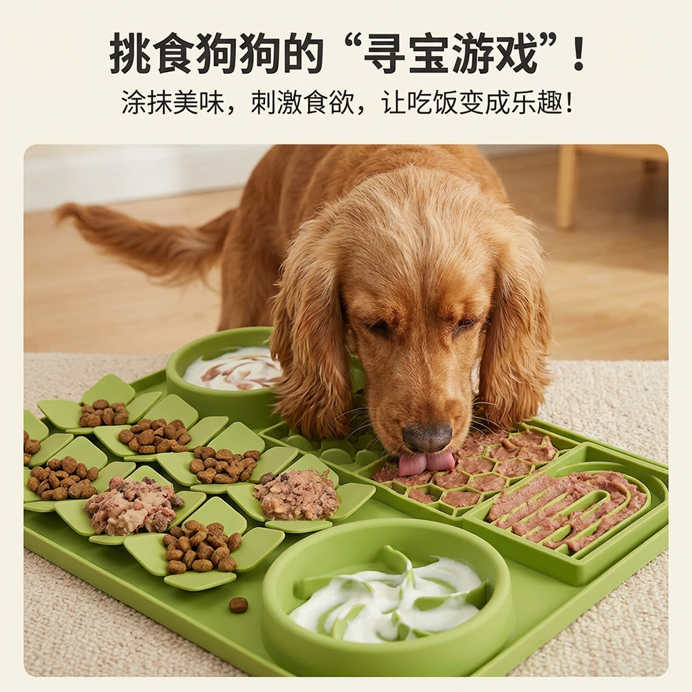 Extra Large Silicone Dog licking Mat Anti-Choking Slow Feeder Dog Bowl - image 2