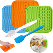 21cm Large Multifunctional Silicone Slow Feeder Mat for Dogs & Cats