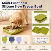 Multifunctional Silicone Slow Feeder bowl with licking mat for Dogs & Cats