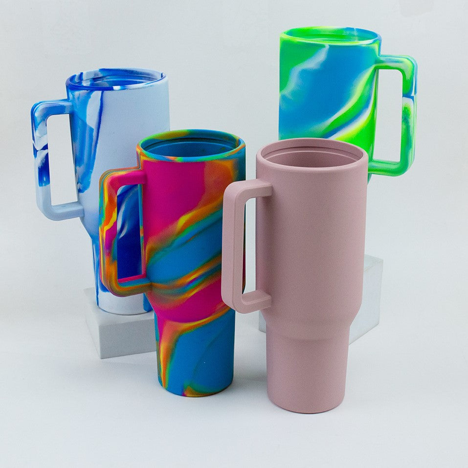 30oz portable stanley silicone cup with lid and straw - image 1