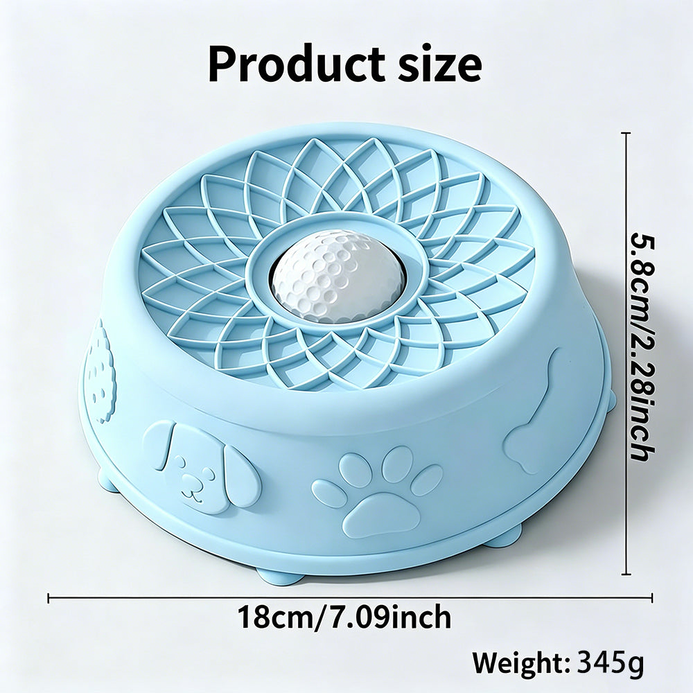 Interactive Silicone Slow Feeder Bowl for Dogs & Cats
