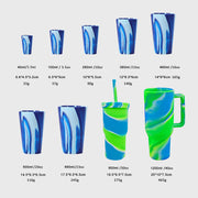 Silicone Travel Cup with Lid and Straw