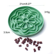 Petal-Design Puzzle Slow-Feeder Bowl with Sucker Cup