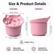 BPA free Non-Slip Adjustable Silicone Slow Feeding Bowl for Cats & Small Dogs