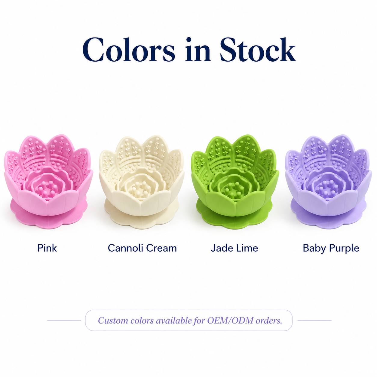 Lotus-design silicone slow-feeder bowl with sucker for Dogs & Cats - image 4