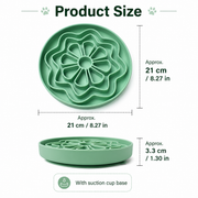 Petal-Design Puzzle Slow-Feeder Bowl with Sucker Cup