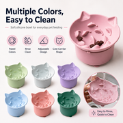BPA free Non-Slip Adjustable Silicone Slow Feeding Bowl for Cats & Small Dogs