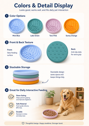 2 sizes small and large Silicone Dog Bowl and Lick Mat Combo