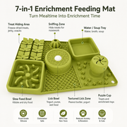 Extra-Large 7-in-1 Silicone Dog Slow Feeder Bowl & Lick Mat