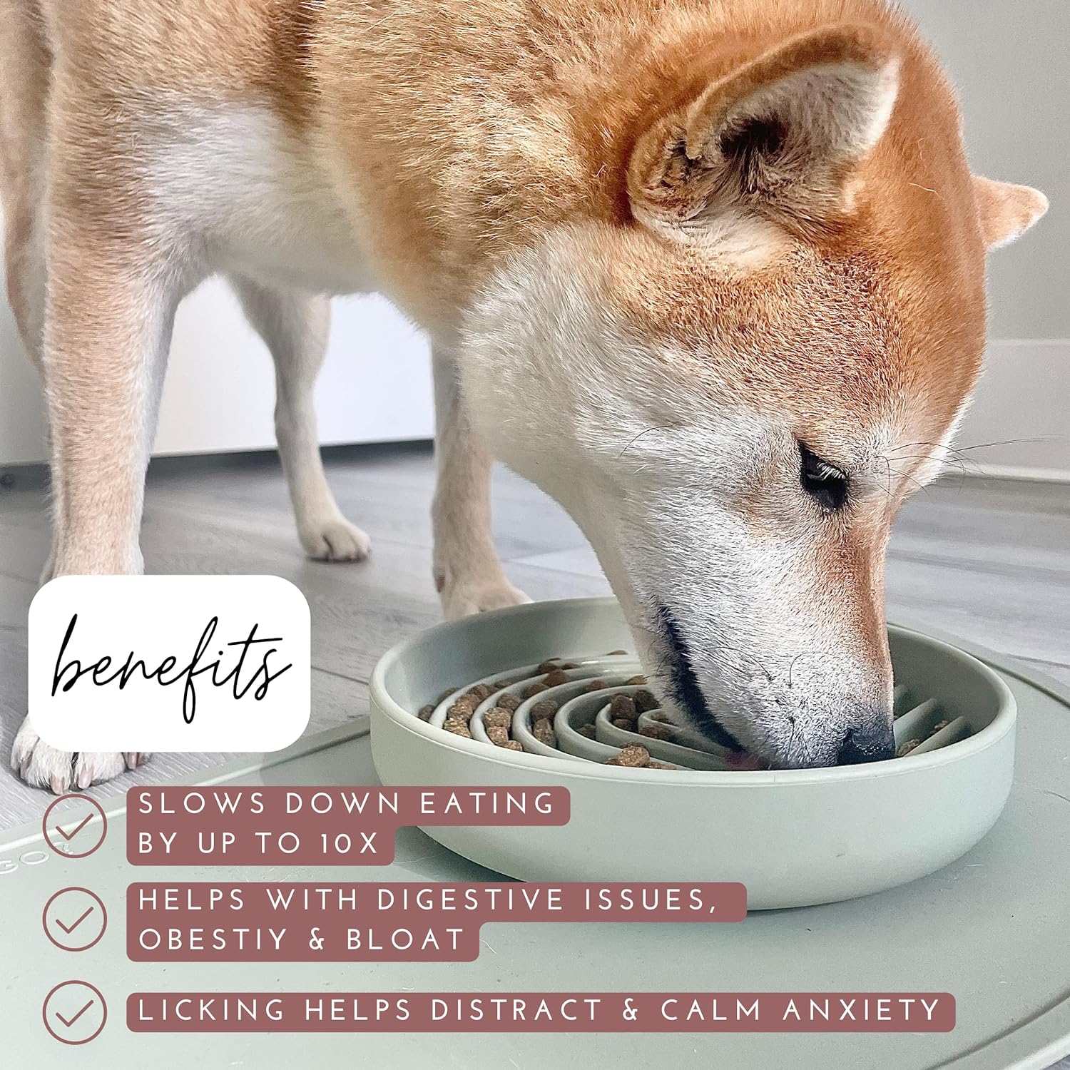 20cm round Silicone Pet Slow Feeder Bowl with Non-Slip Base for dogs and cats - image 3