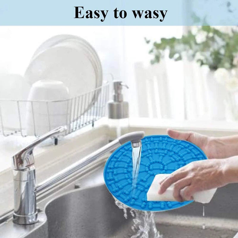 Anxiety Relief Silicone Dog Lick Mat with Suction Cups