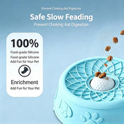 Interactive Dog Lick Bowl with Central Rotating Ball