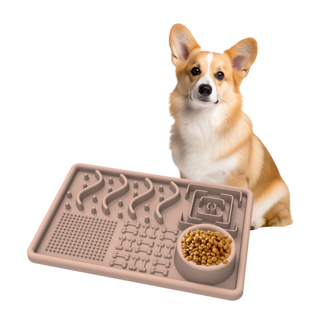 Premium Large Dog Slow Feeder Bowl & Multifunctional Pet Licking Pad for Weight Control