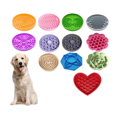 Portable 1.5 Cup Silicone Puzzle Feeding Bowl for Dogs
