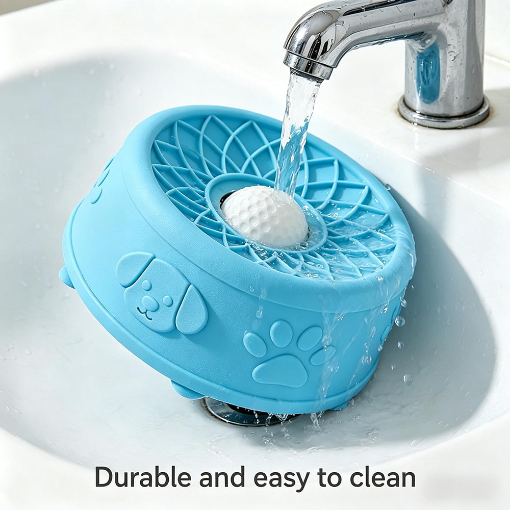 Interactive Silicone Slow Feeder Bowl for Dogs & Cats