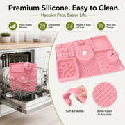 Extra-Large 7-in-1 Silicone Dog Slow Feeder Bowl & Lick Mat